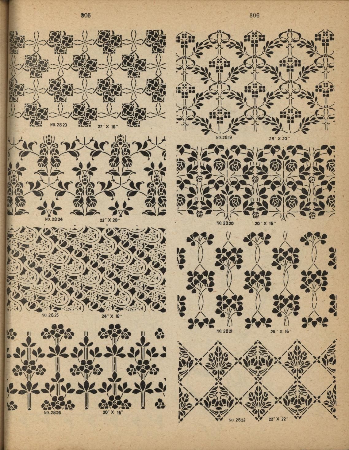 Excelsior Fresco Stencils: An Antique Decorative Art Treasure from the Public Domain