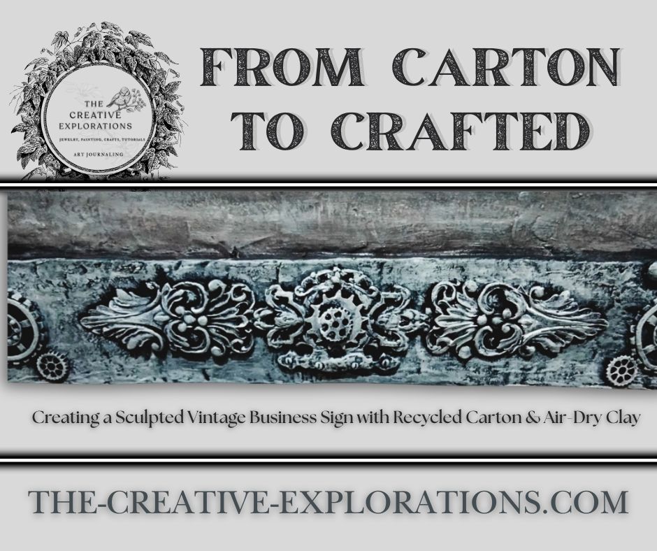 From Carton to Crafted: Hand-Sculpted Business Sign with Recycled Carton, Air-Dry Clay and an invented Waterproofing Formula