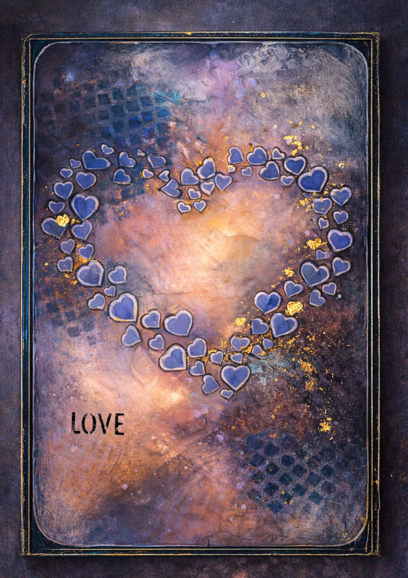 A Valentine’s Day Art Journal Page, using Mixed Media techniques